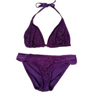 Mossimo Women's Purple String Bikini 2 Piece Swimsuit Size XL D/DD
